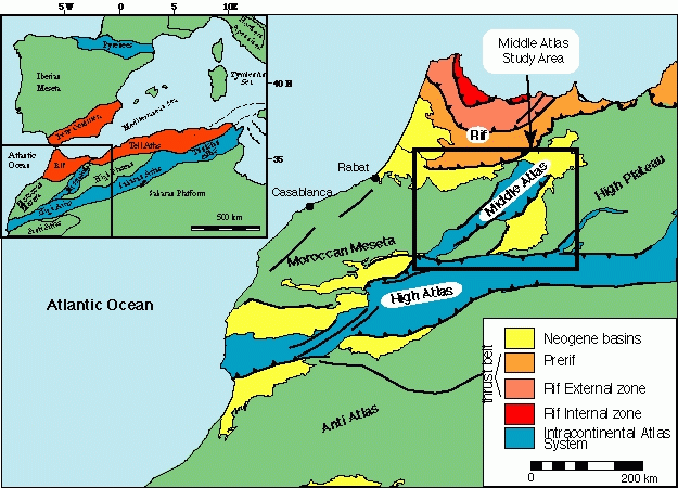 Tectonic Map of Morocco